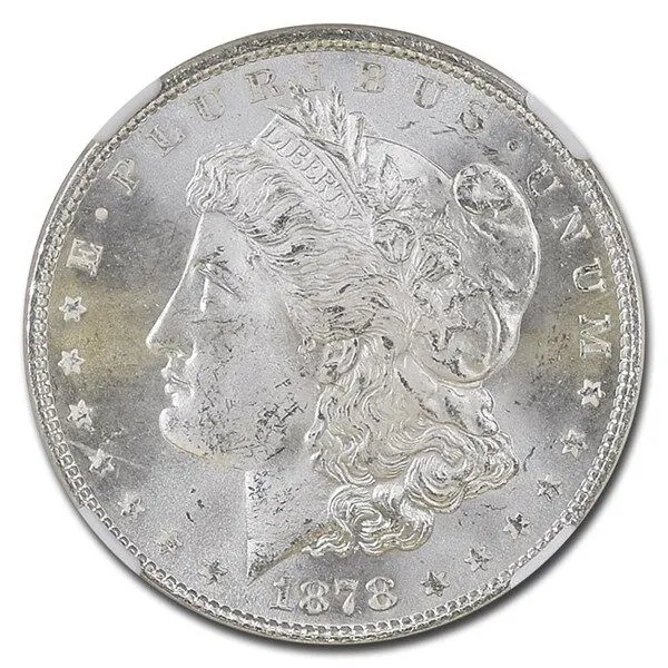 1878 (None) Phil Morgan Silver Dollar 7TF Reverse of 1878 Value