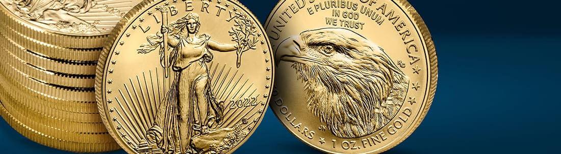 A selection of Gold American Eagles