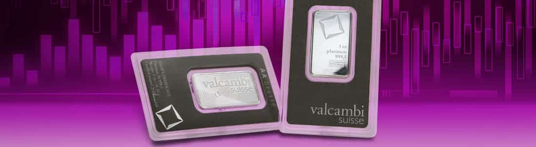 Valcambi Suisse Silver bars in TEP set against a purple background.