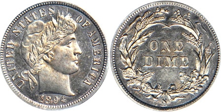 1894 s barber dime