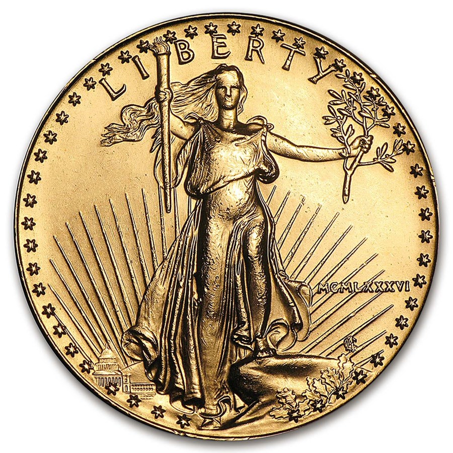1986 1 oz American Gold Eagle BU Obv