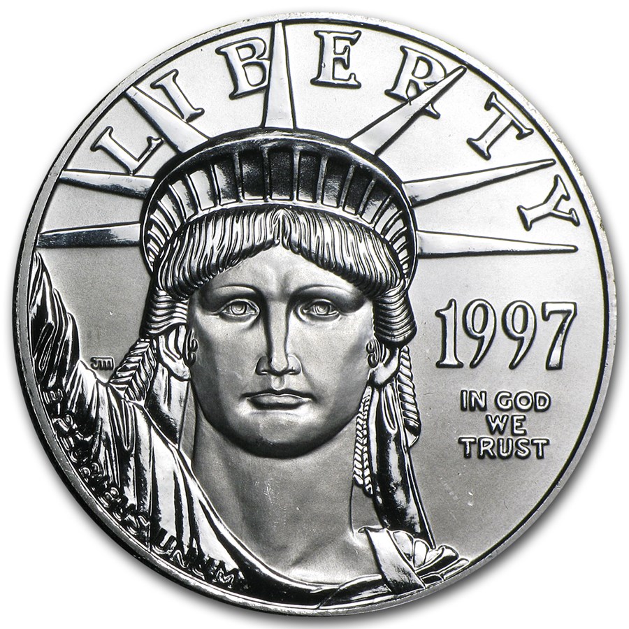 1997 1 oz American Platinum Eagle BU Obv