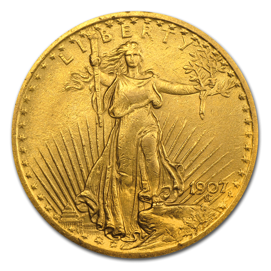 An image of Double Eagle Saint-Gaudens coins