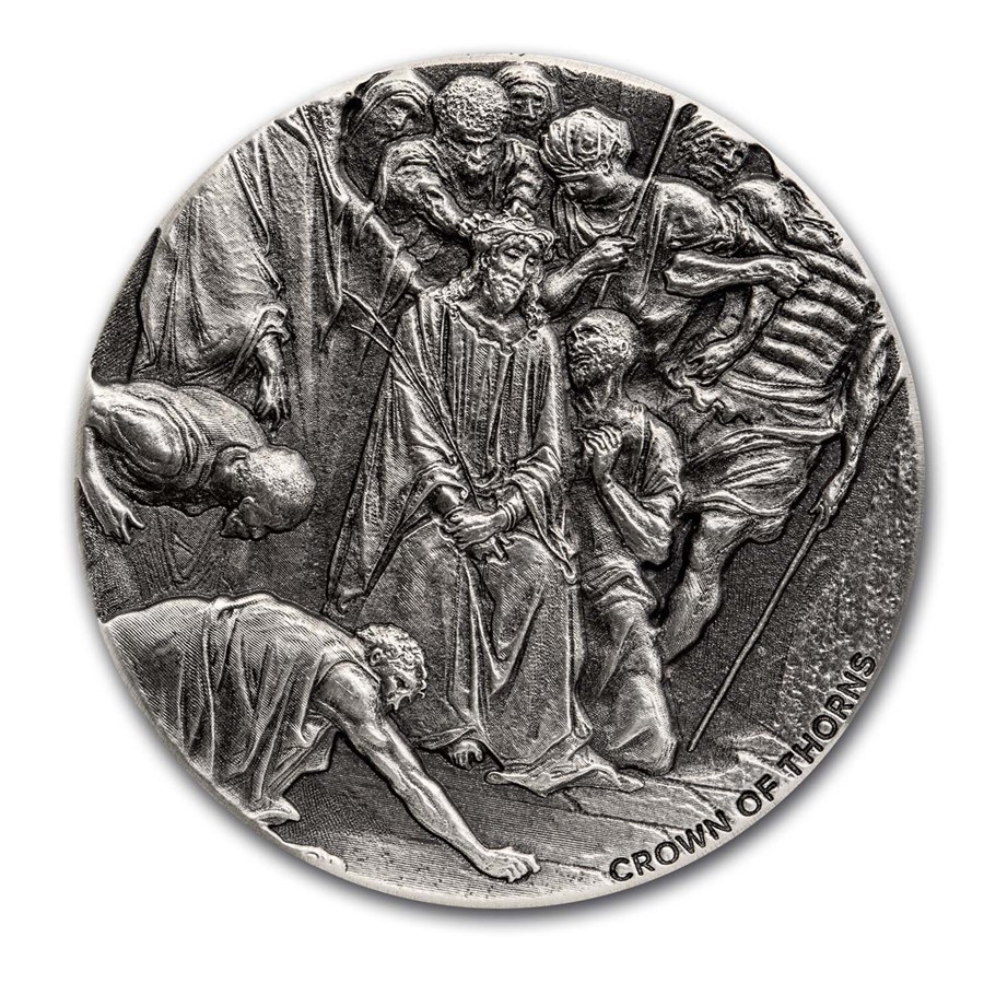 2019 2 oz Silver Coin - Biblical Series (Crown of Thorns)