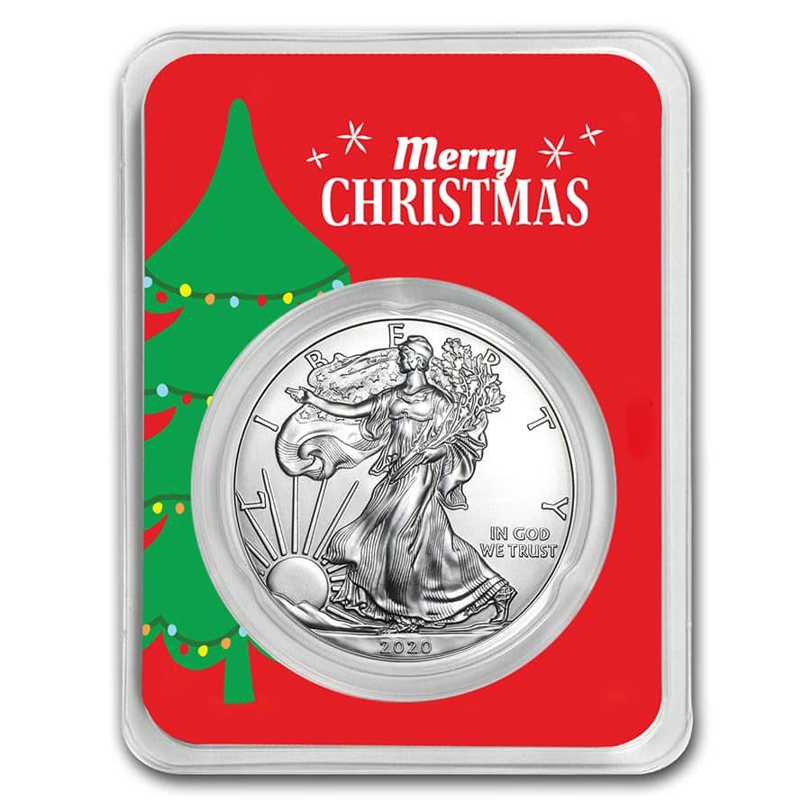 2020 Christmas Tree 1 oz Silver American Eagle