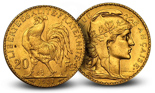 An image of French Rooster coins