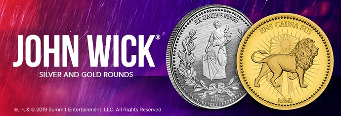John Wick Gold and Silver Coins at APMEX