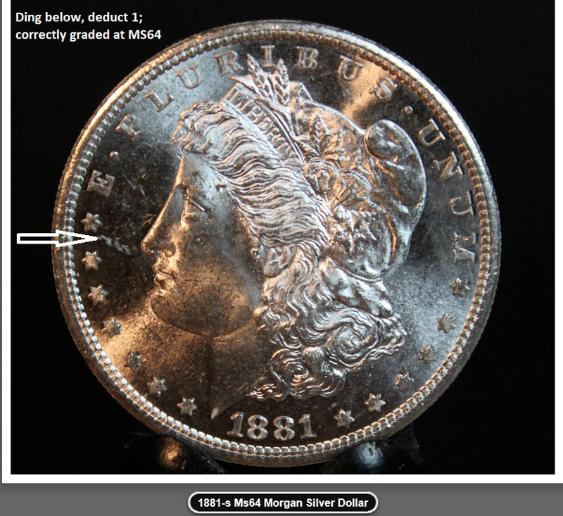 Morgan Silver Dollar with Damage Mark