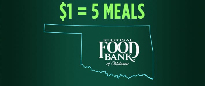 $1 equals 5 meals regional food bank of oklahoma