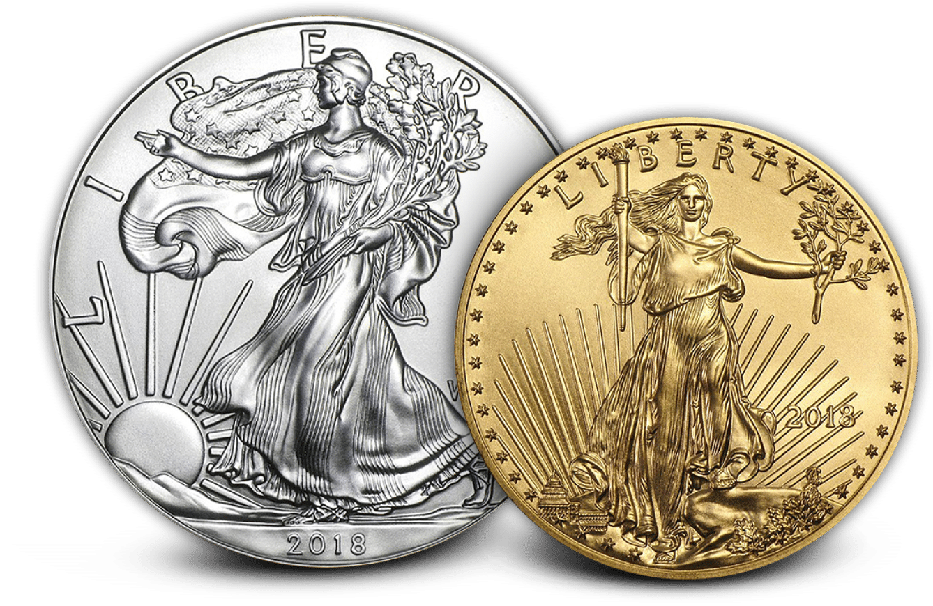 An image of a Gold & Silver Eagle coin