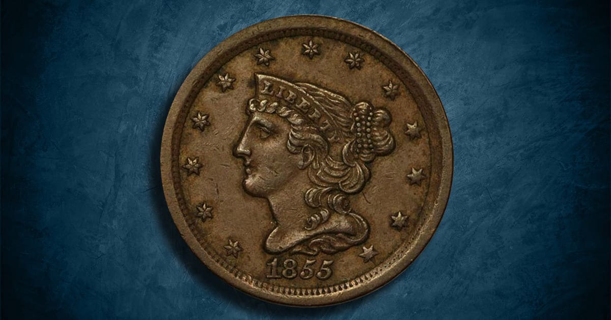 1851 Large Cent - Braided Hair - Circulated