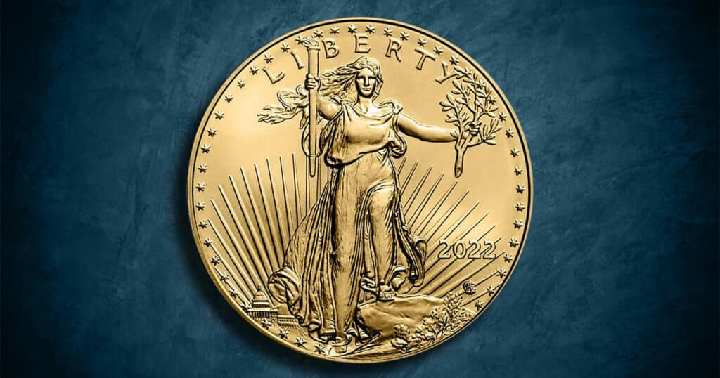 Coin Type - 2022 American Gold Eagle coin.