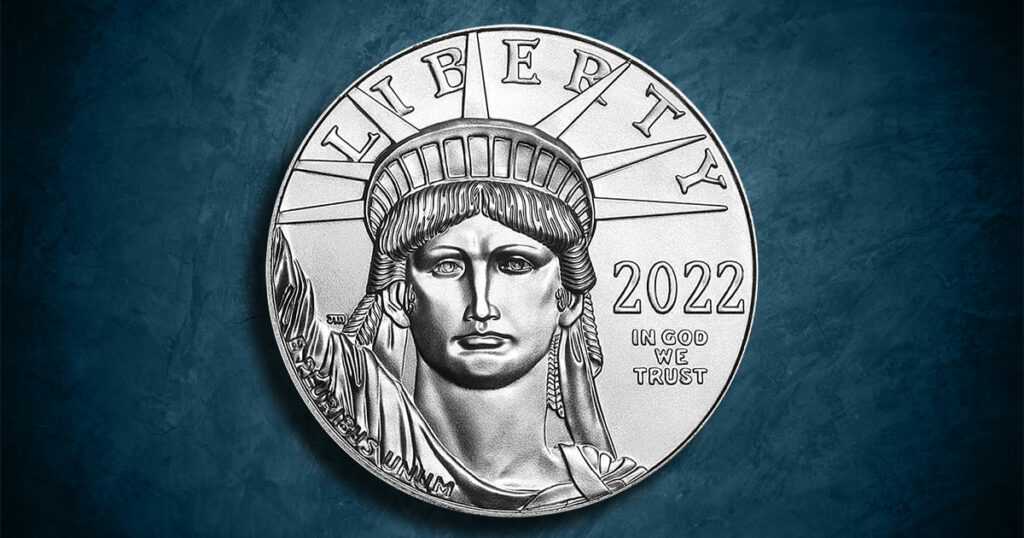 Coin Type - 2022 American Platinum Eagle coin.
