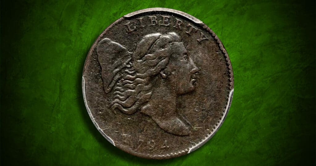 Liberty Cap Half Cent from 1793 to 1797.