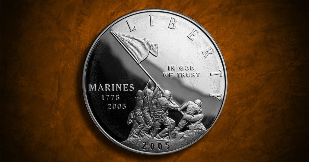 Coin Type - 2005 Marine Corps 230th Anniversary commemorative coin.