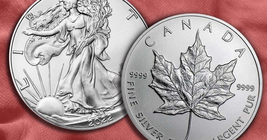 Canadian Maple Leaf Silver Bullion Coins for sale