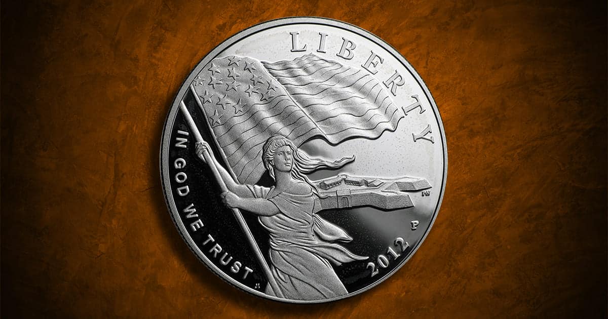 Coin Type - 2012 Star Spangled Banner commemorative coin.