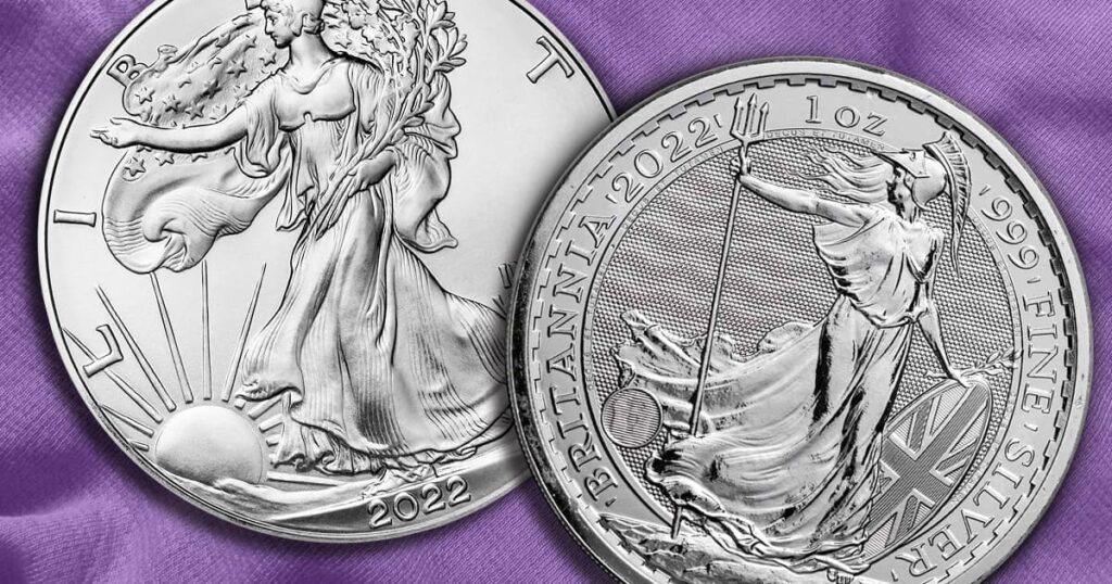 Compare 2022 American Silver Eagle 1 oz Coin dealer prices
