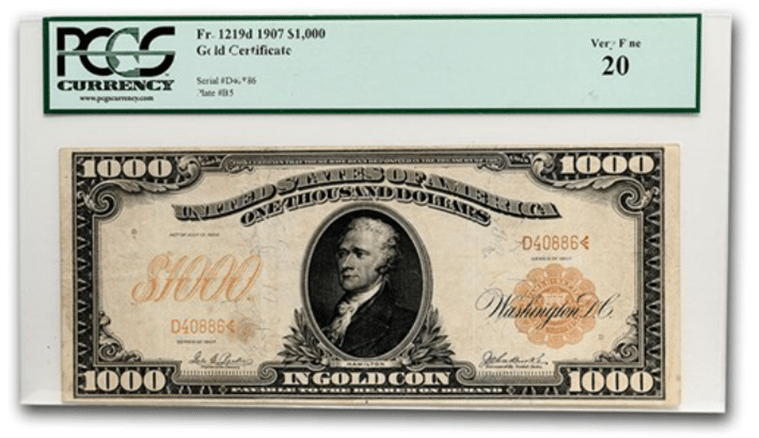 History of the 1000 Dollar Bill - APMEX