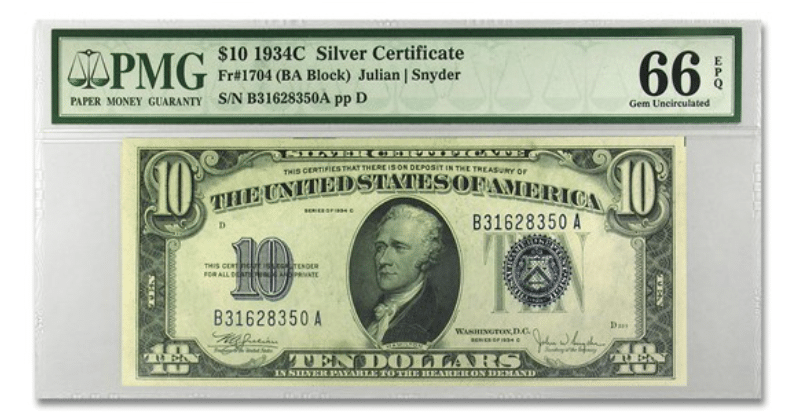 1928 or 1934 1 Dollar Funnyback Silver Certificates Blue Seal Nice