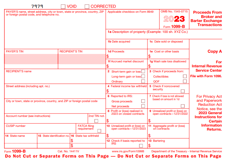 IRS Form 1099-B