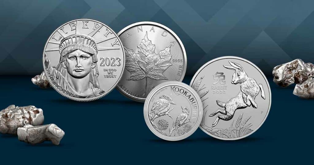 Features platinum coins for an article answering the question: does platinum tarnish?