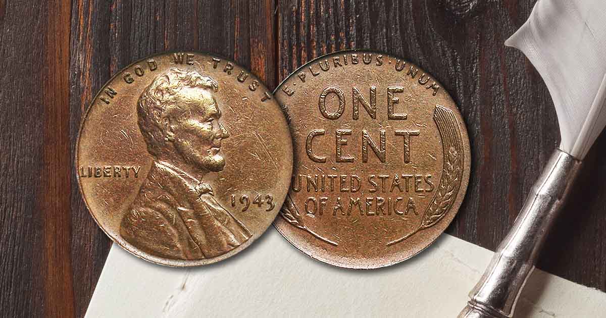 1943 copper penny, rare coins