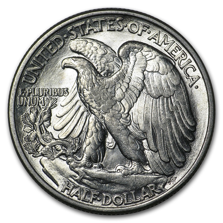 Walking Liberty Half Dollar reverse