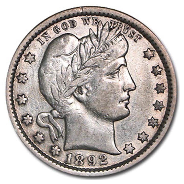 barber quarter obverse