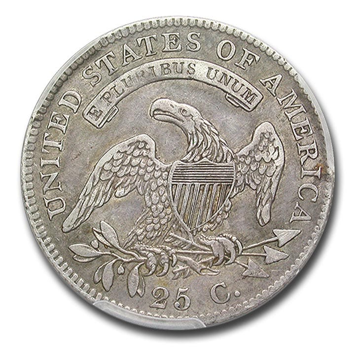 capped bust quarter reverse