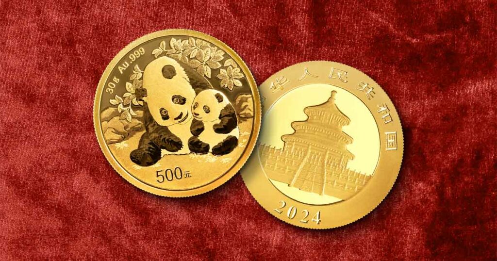 The obverse and reverse of a Gold Panda for an article titled "How to Sell Gold Panda Coins."