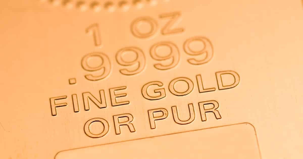 Fine gold bar