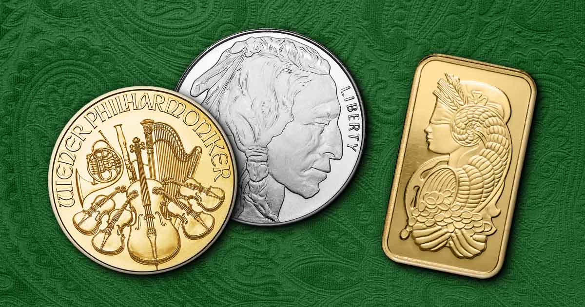 Bullion coins, rounds, and bars