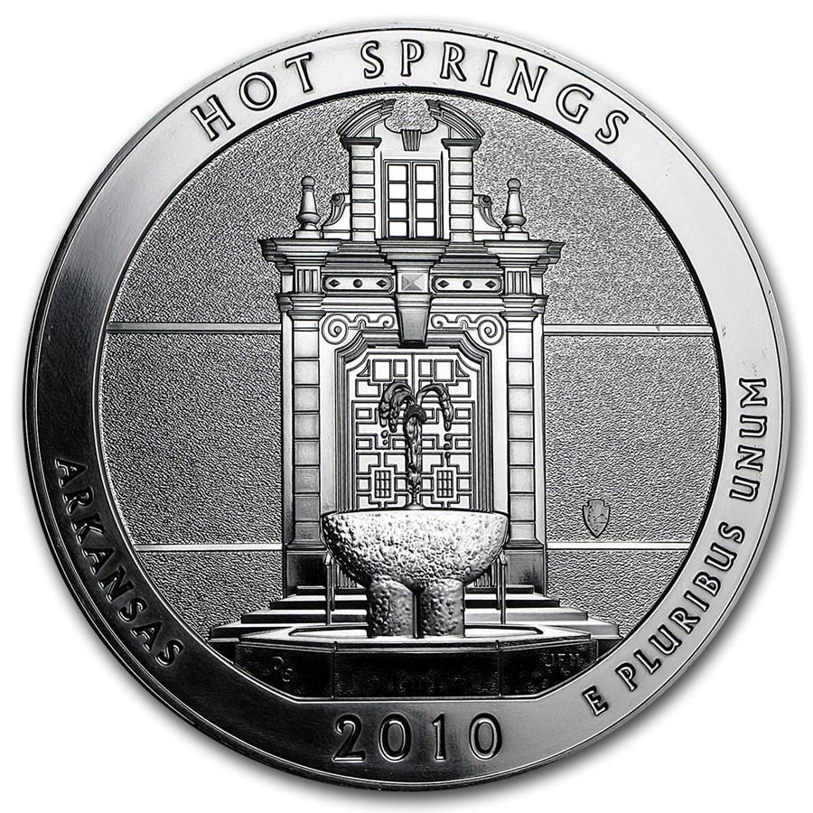 Reverse of the Hot Springs National Park coin