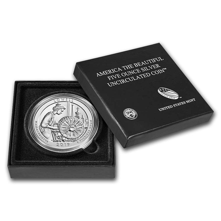 2019-P Lowell National Historic Park (Massachusetts) 5-Ounce America the Beautiful Uncirculated coin