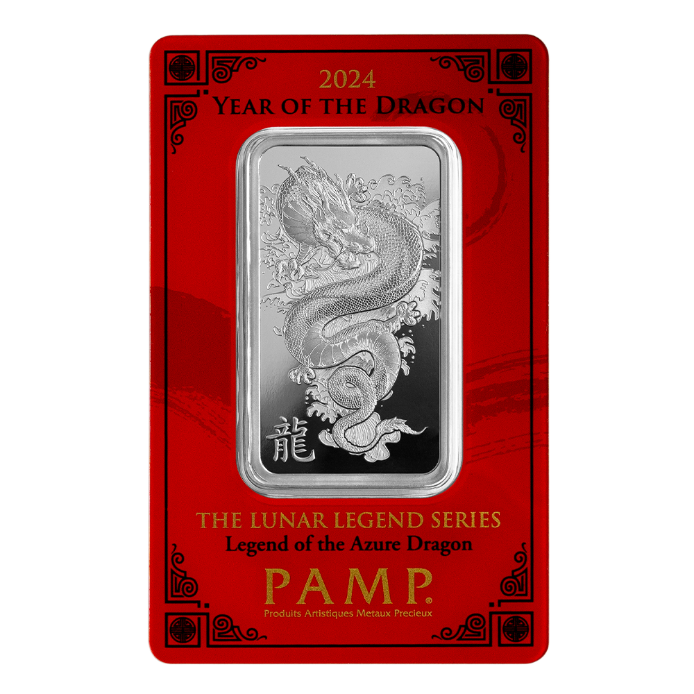 PAMP Silver Bar Year of the Dragon