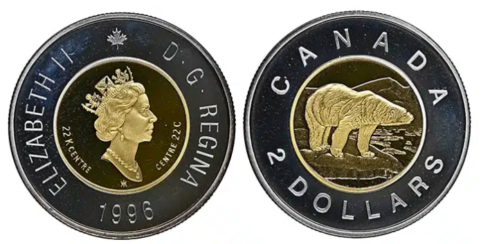 Obverse and Reverse of German Toonie