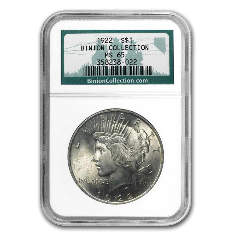 peace dollar from the binion collection