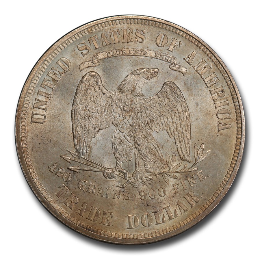 reverse of an 1873 trade dollar